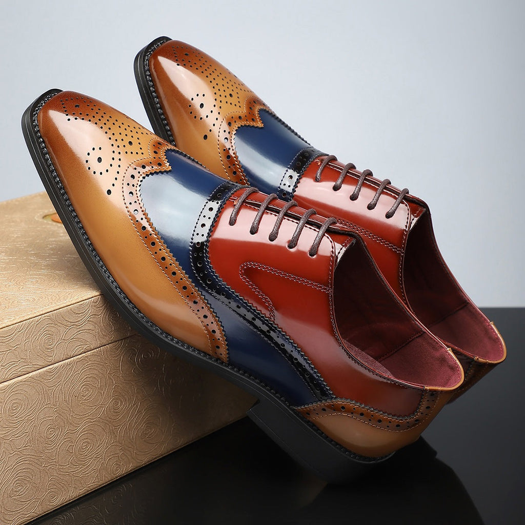 Men's British-style Business Formal Pointed-toe Lace-up Casual Shoes
