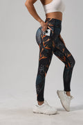 European And American New Hot-Selling Cross-Border Pocket Yoga Pants Digital Printing Casual Sports Outdoor High-Waist Hip-Lifting Fitness Pants