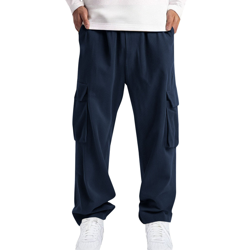 Mens Casual Sporty Corduroy Jogger Work Pants