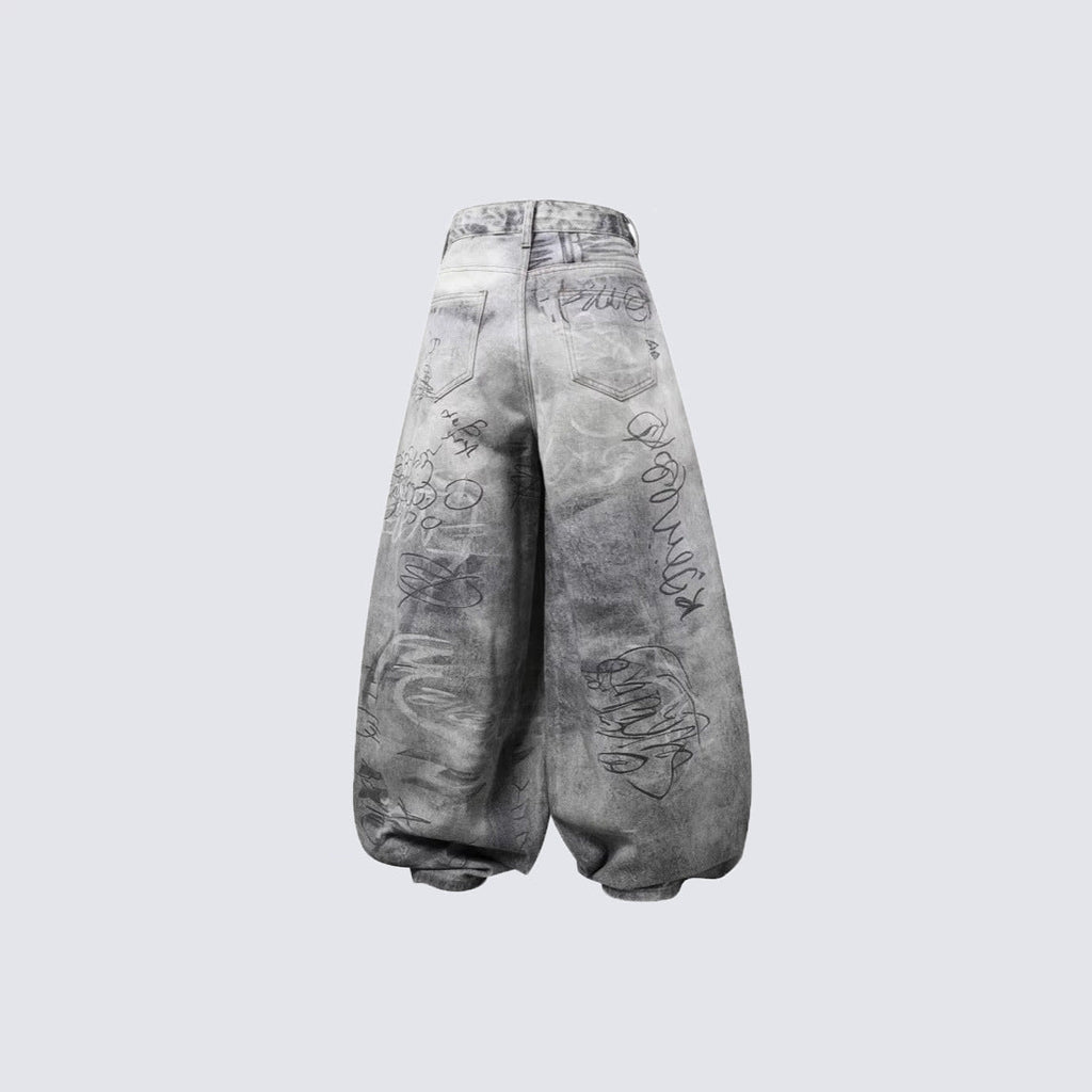 Mens And Womens Casual Loose-fit Straight-leg Denim Jeans
