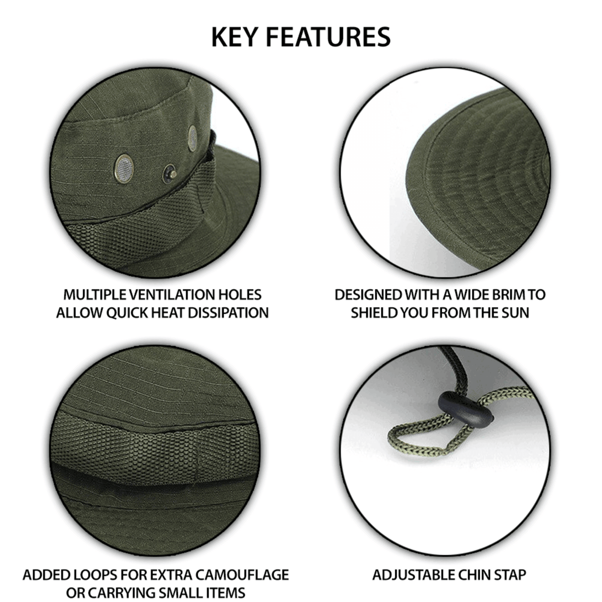 XGear Tactical Wide Brim Boonie Bucket Hat