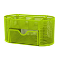 Metal Mesh Pencil Holders Desk Organizer w/9 Compartment Pen Holder Storage