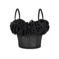 New Three-Dimensional Flower Fishbone Bra Pure Desire Tube Top Mesh Breathable Inner Fishbone Top Sexy Suspender Belt