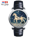 Van Gogh Quartz Wrist Watch Horse Plaster Statue