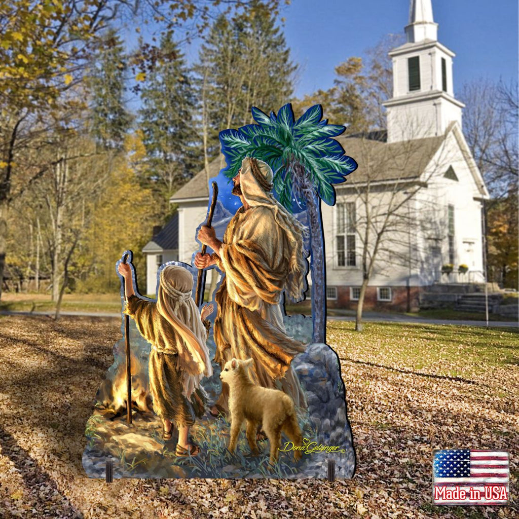 Shepherds Keeping Watch Nativity Outdoor Decor by D. Gelsinger - Nativity Holiday Decor - 8461023F-1838