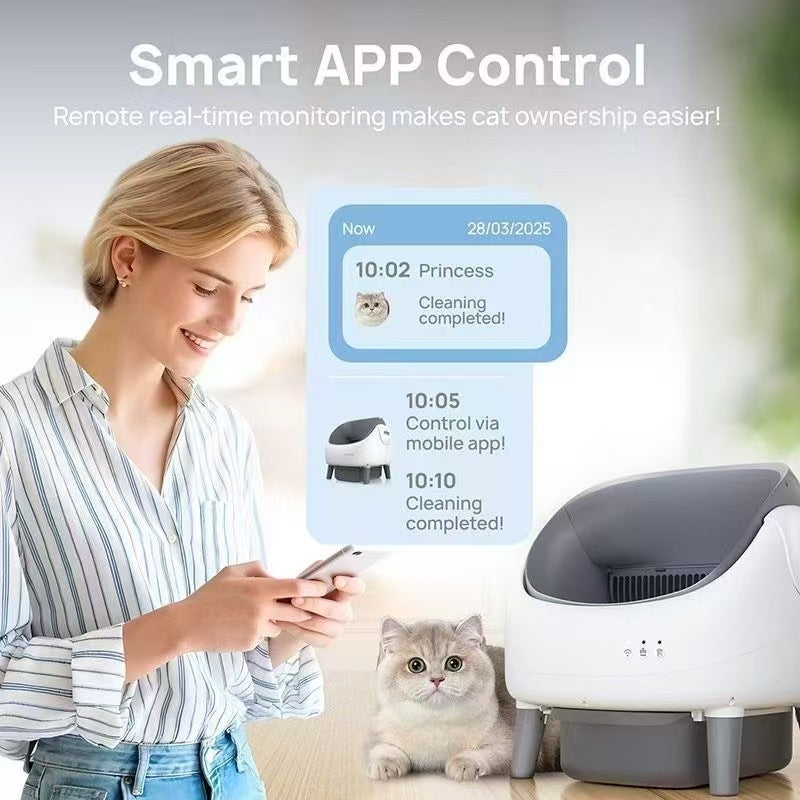 Automatic Intelligent Litter Box Semi-closed Drawer Shovel-free Cat Toilet