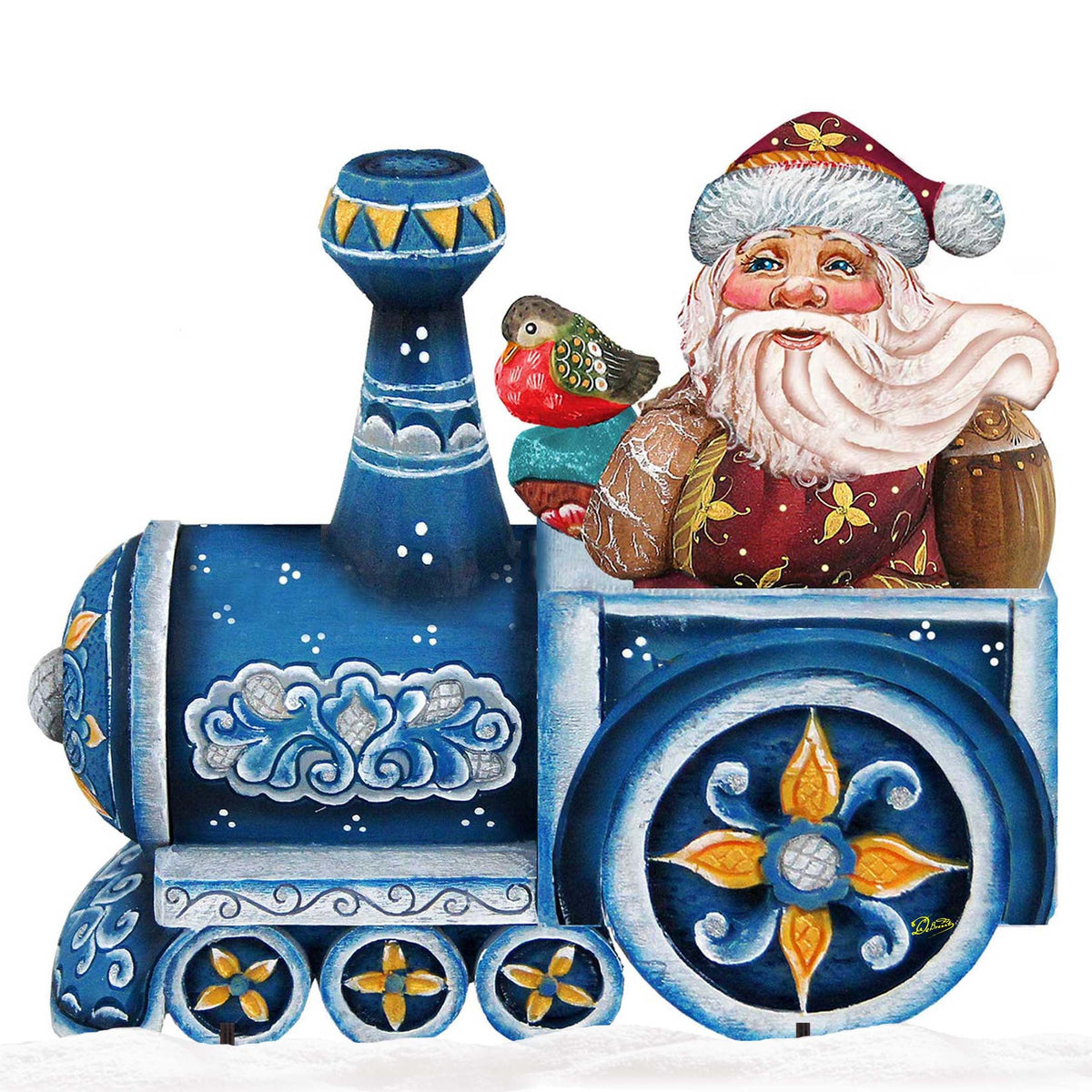 Train Ride Santa Christmas Outdoor Decor by G. DeBrekht - Christmas Santa Snowman Decor - 8129211F