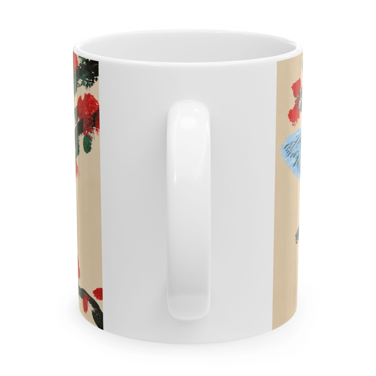 PimsArt Hummingbird and Cherry Blossom Mug From Original Painting