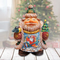 Airplane Santa Handcrafted Christmas Figurine - G. DeBrekht - Christmas Santa Snowman Decor - 533432