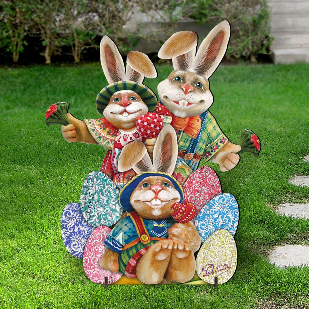 Drucker Easter Family Easter Yard Sign  by G. DeBrekht - Easter Spring Decor - 8154420-2F