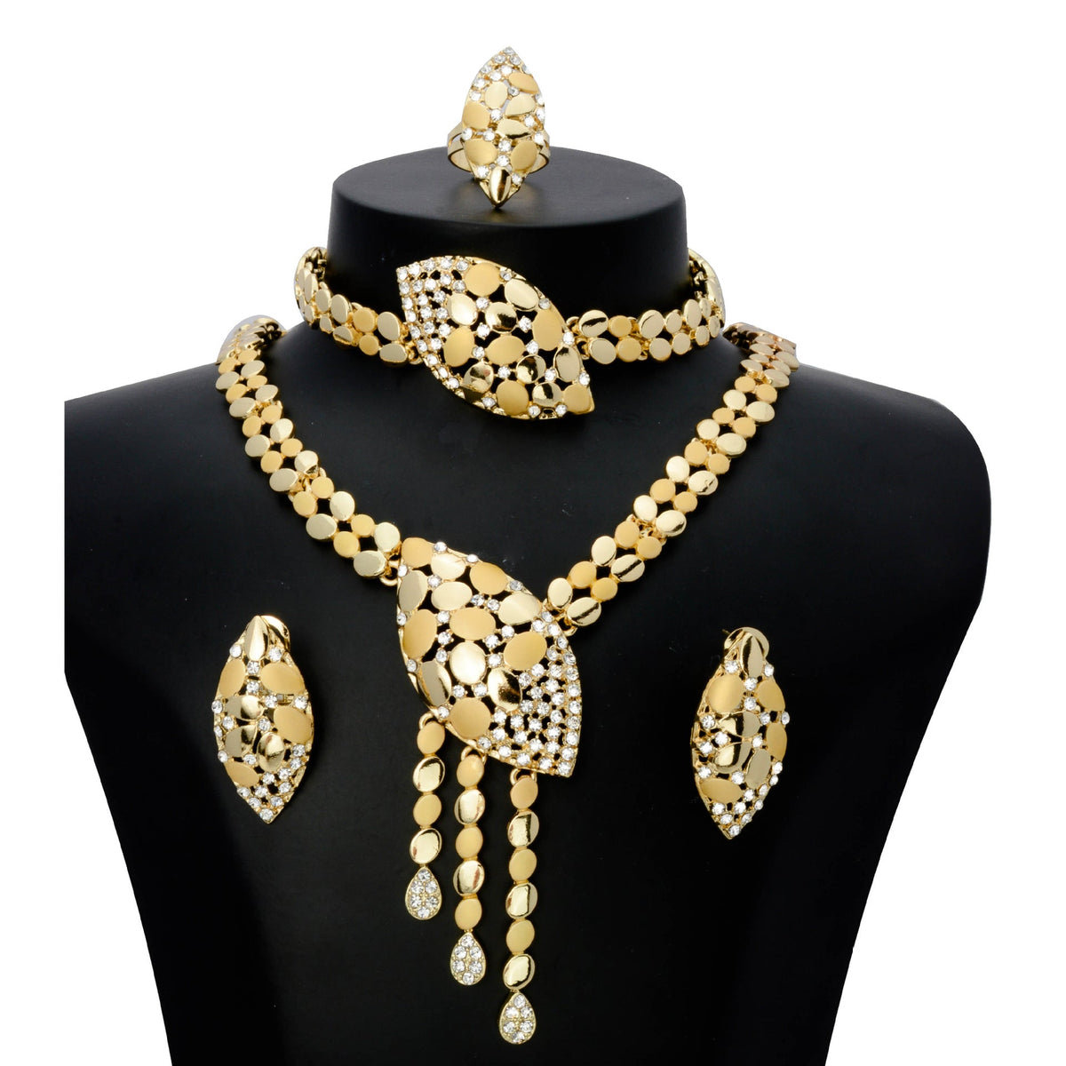 Dazzling Starry Night Cheetah Gemstone Necklace