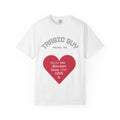Men's And Women's Solid Color White Printed T-shirt