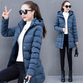 Womens Mid-length Hooded Down Coat