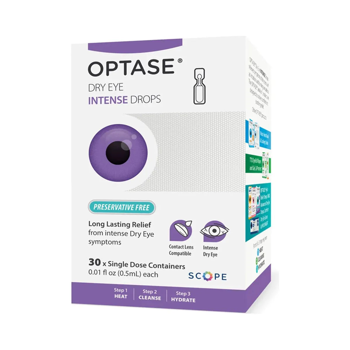 Optase Dry Eye Intense Drops - 30 x Single Dose Containers