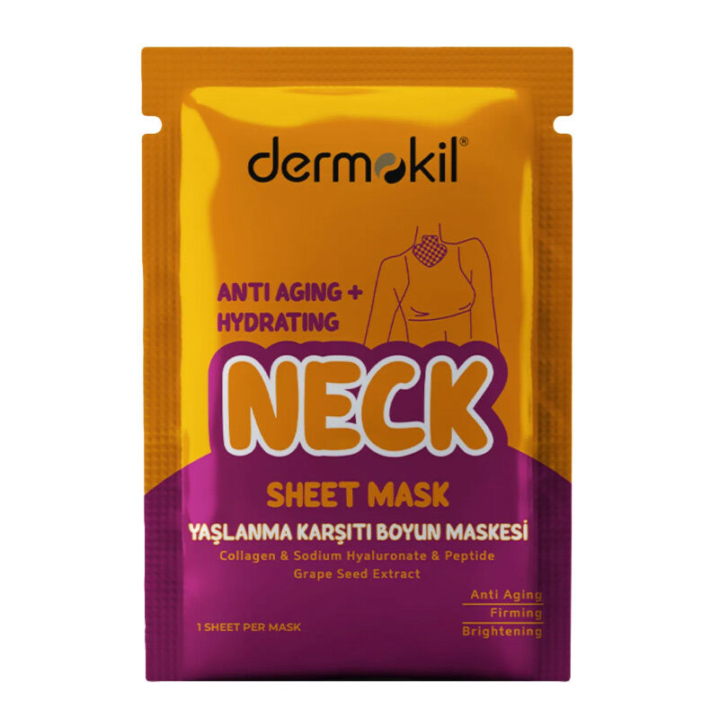 Dermokil Anti-Aging Neck Sheet Mask with Clay & Peptides 15 ml