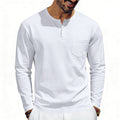 American-Style Retro Autumn Mens Loose-Fit Long-Sleeve Top With Pockets