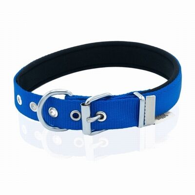 Doggie Comfort Woven Dog Collar Royal Blue 2.5x50 cm