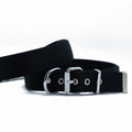 Doggie Comfort Woven Dog Collar Black Durable Nylon 45cm