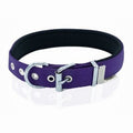 Doggie Comfort Purple Woven Dog Collar Adjustable 37-45cm
