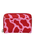 Duru Vega Red & Pink Cow Print Coin Purse with Card Slots