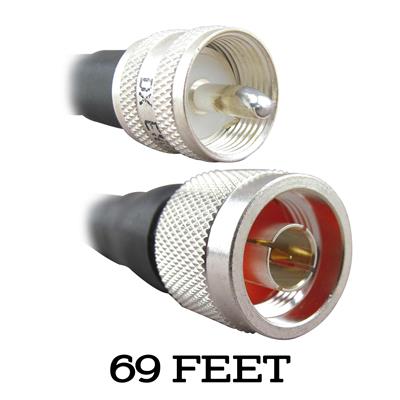 DX Engineering 400MAX Type-N to PL-259 Low-Loss 50-ohm Coaxial Adapter Cable Assemblies - DXE400MAXNXC069
