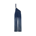 Womens Single-shoulder Straight-leg Wide-leg Trousers