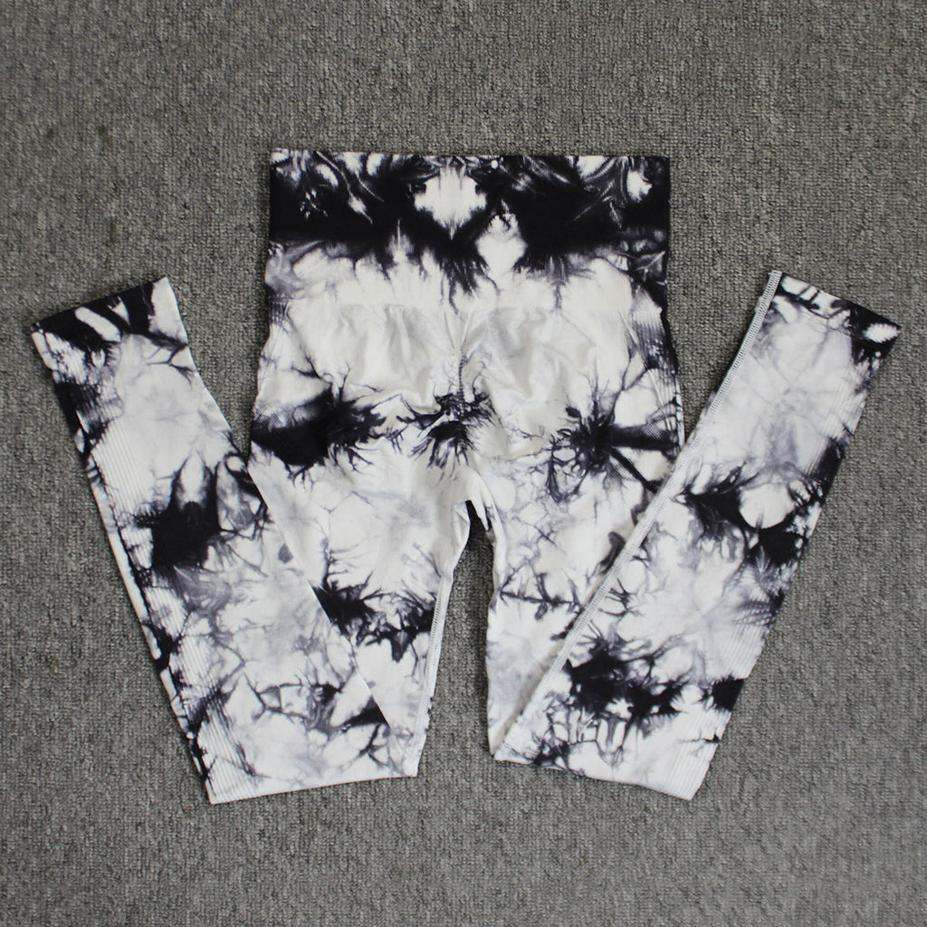 Women's Printed Tie-dye Seamless Skinny Yoga Pants