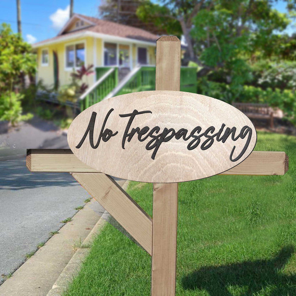 No Trespassing Sign, Business Sign, made in the USA sign, Birch wood sign, Lightweight sign - 320323