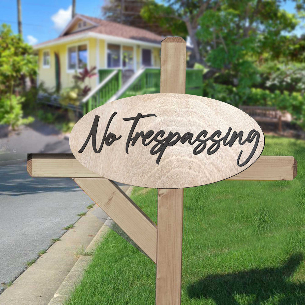 No Trespassing Sign, Business Sign, made in the USA sign, Birch wood sign, Lightweight sign - 320323