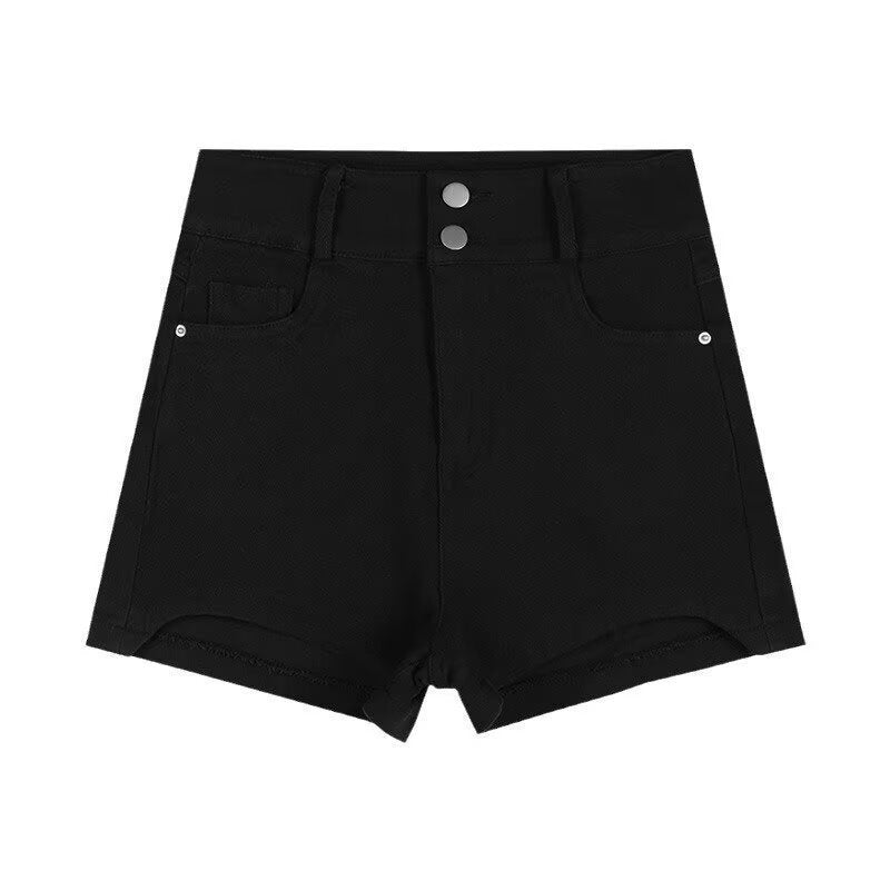 Plus-size Versatile High-waisted Denim Shorts