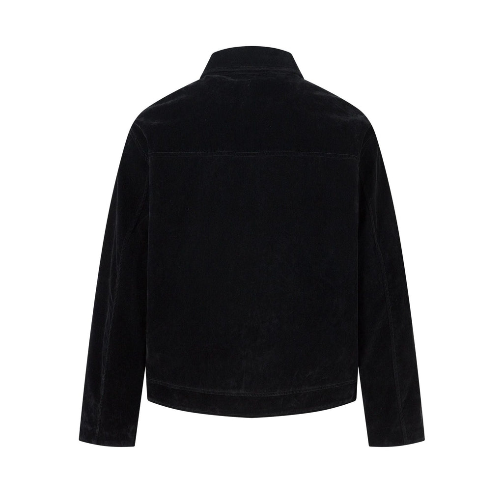 Deconstructed Jacket Design Mens Cropped Relaxed-fit Casual Outerwear