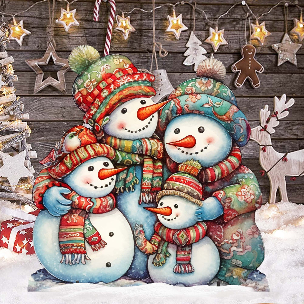 Snowman Family Outdoor Decor by G. Debrekht - Christmas Santa Snowman Decor - 8611057F