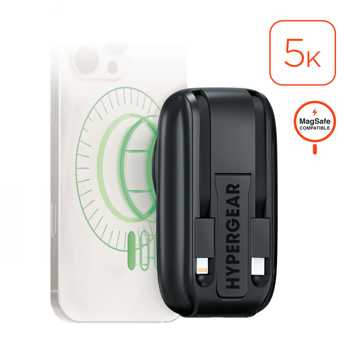 HyperGear Mag Grip Go 5000mAh Wireless Power Bank