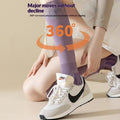 Womens Solid-color Compression Sock Four-season Terry-lined Thickened And Color-blocked