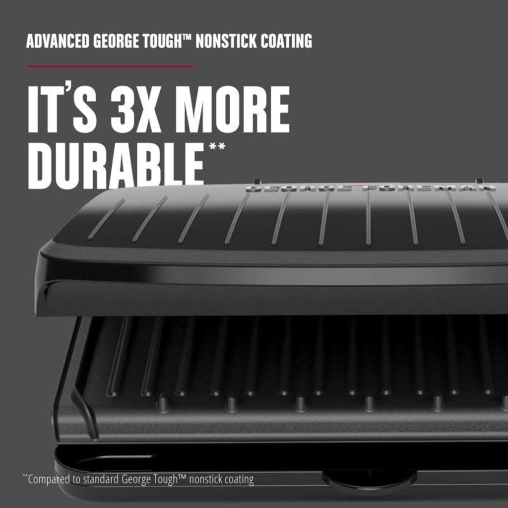 George Foreman 5-Serving Classic Plate Electric Indoor Grill and Panini Press