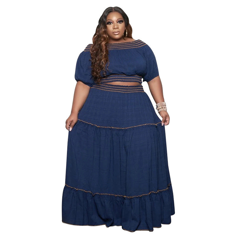 Women's Ruffle Hem Casual Maxi Dress