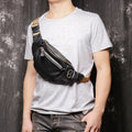 Solid-color Multi-functional Men's Chest Bag