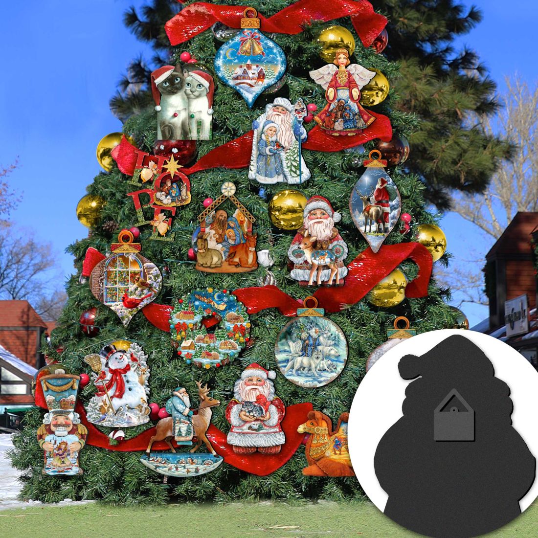 Bunny Easter Outdoor Decor Large Ornament by G. DeBrekht - Easter Spring Decor - 8154423-2M