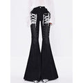 Lace-Strap Bootcut Denim Jeans For Women