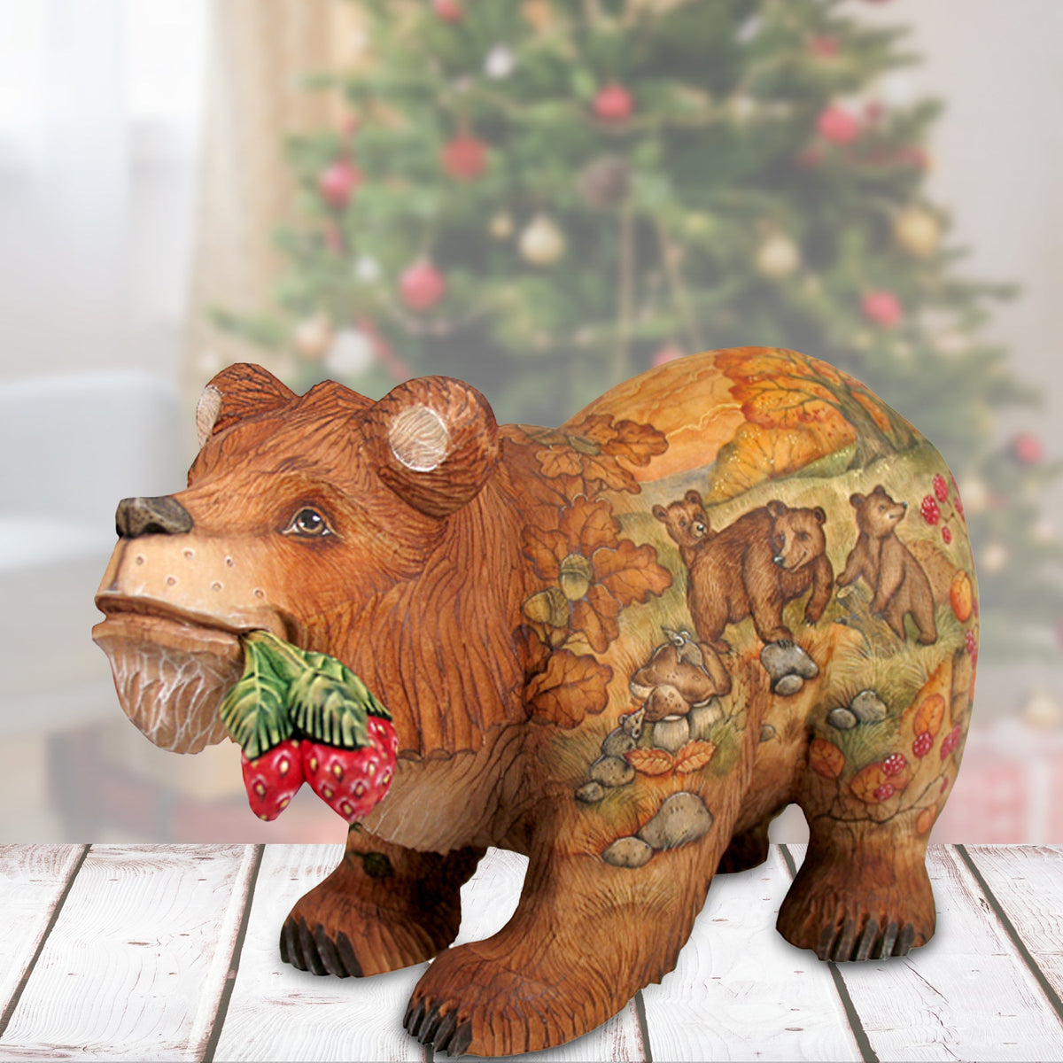 Bear - forest friends by G. DeBrekht Handpainted Collectible Figurine, Unique Decor Made in the USA 58902