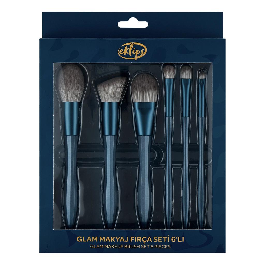Eklips Glam Makeup Brush Set for Flawless Application 6 Pieces