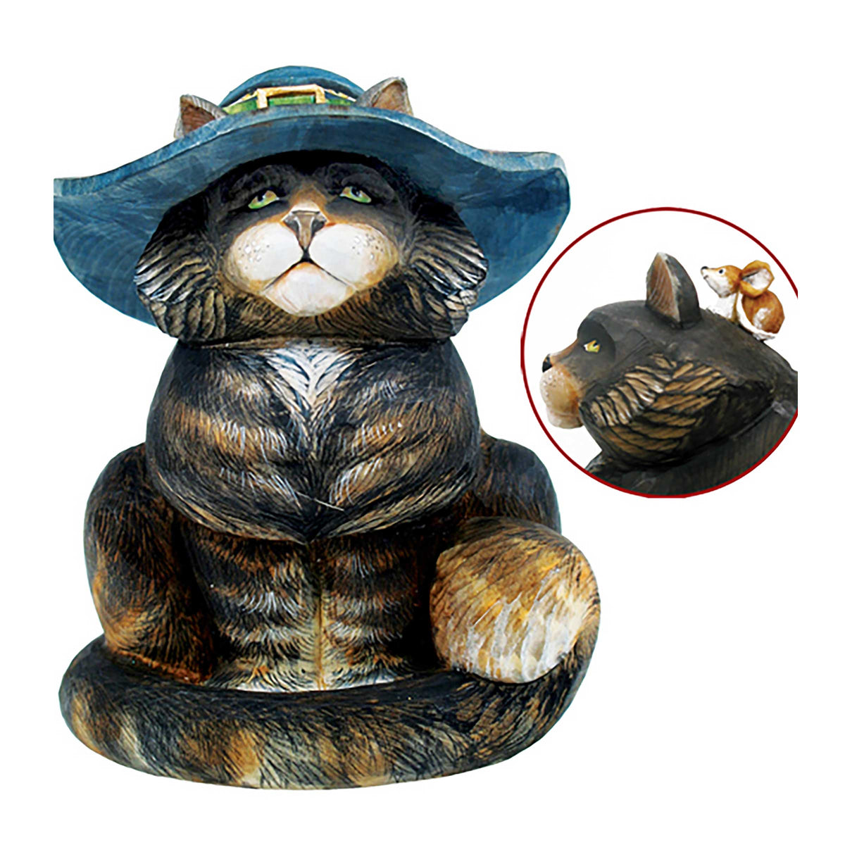 Feline Magic Handcrafted Christmas Figurine - G. DeBrekht - Christmas Santa Snowman Decor - 584111