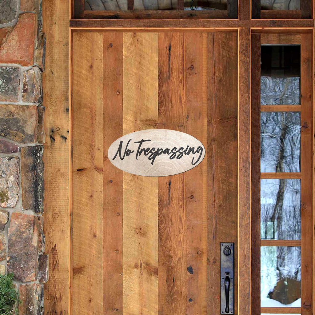 No Trespassing Sign, Business Sign, made in the USA sign, Birch wood sign, Lightweight sign - 320323