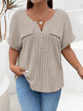 Half Zip Short Sleeve T-Shirt