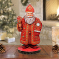 Santas Celebration Limited Edition Wooden Figurine by G. Debrekht - Christmas Centerpiece Snowman Decor - 89320