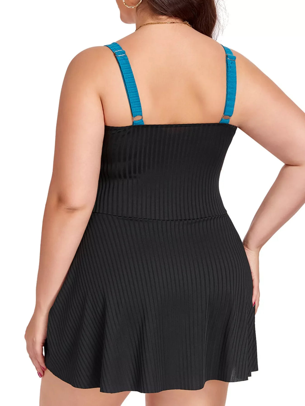 Ruched One-Piece Swim Dress