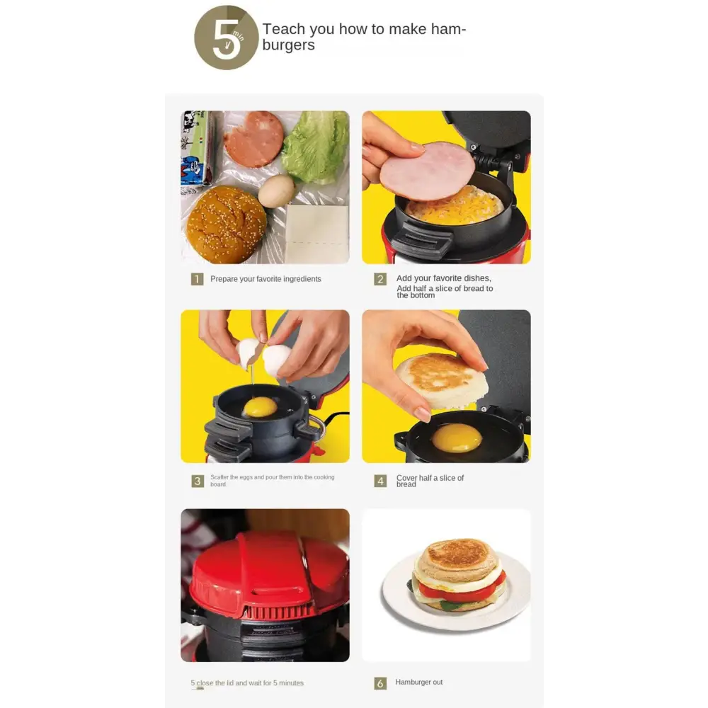 Electric Hamburger Maker and Egg Toaster