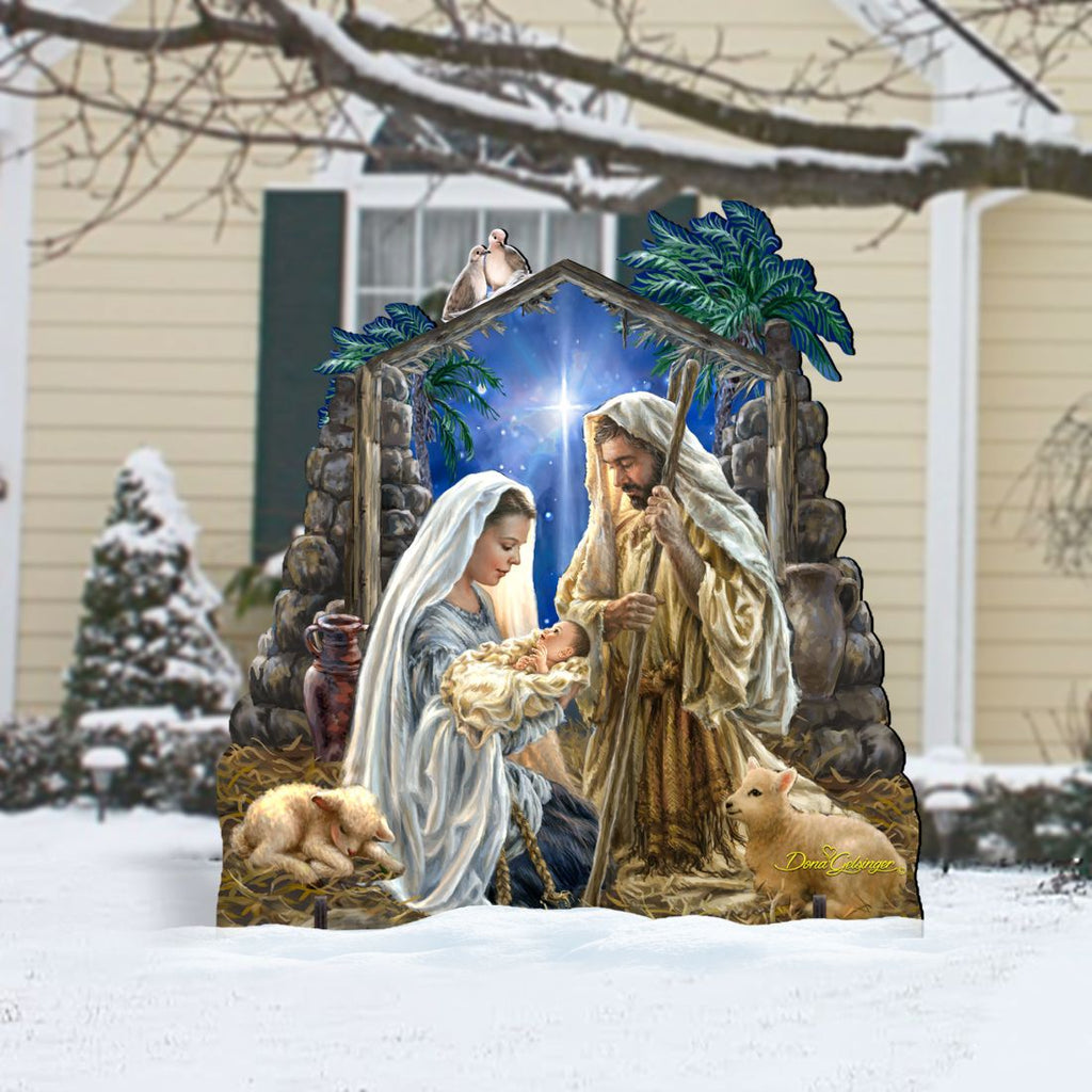 Glory to God Nativity Outdoor Decor by D. Gelsinger - Nativity Holiday Decor - 8461010F-1722 Outdoor Decor 32" Tall