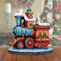 Winter Express Train Limited Edition Wooden Figurine by G. Debrekht - Centerpiece Christmas Decor - 89323