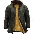 American-style Solid-color Work Jacket With Buttons For Middle-aged Men